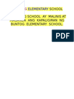 Buntog: School Ang Ating School Ay Malinis at Maganda Ang Kapaligiran NG Buntog Elementary School