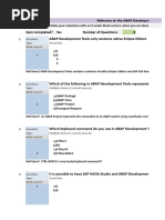 ABAP Development Tools Quiz