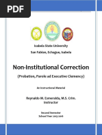 Non-Institutional Correction: Isabela State University San Fabian, Echague, Isabela