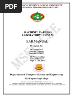 Vtu ML Lab Manual