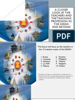A Closer Look at The Teachers and The Teaching Profession in The Asean and Beyond