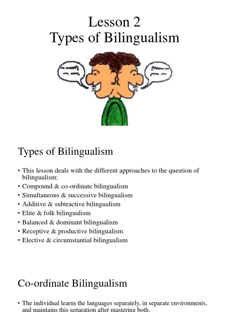 Types of Bilingualism Part 1 Multilingualism Second Language