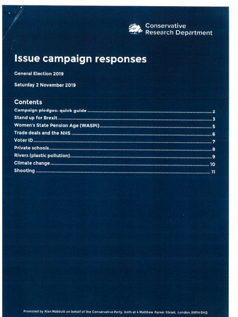 Issue Campaign Repsonses | PDF