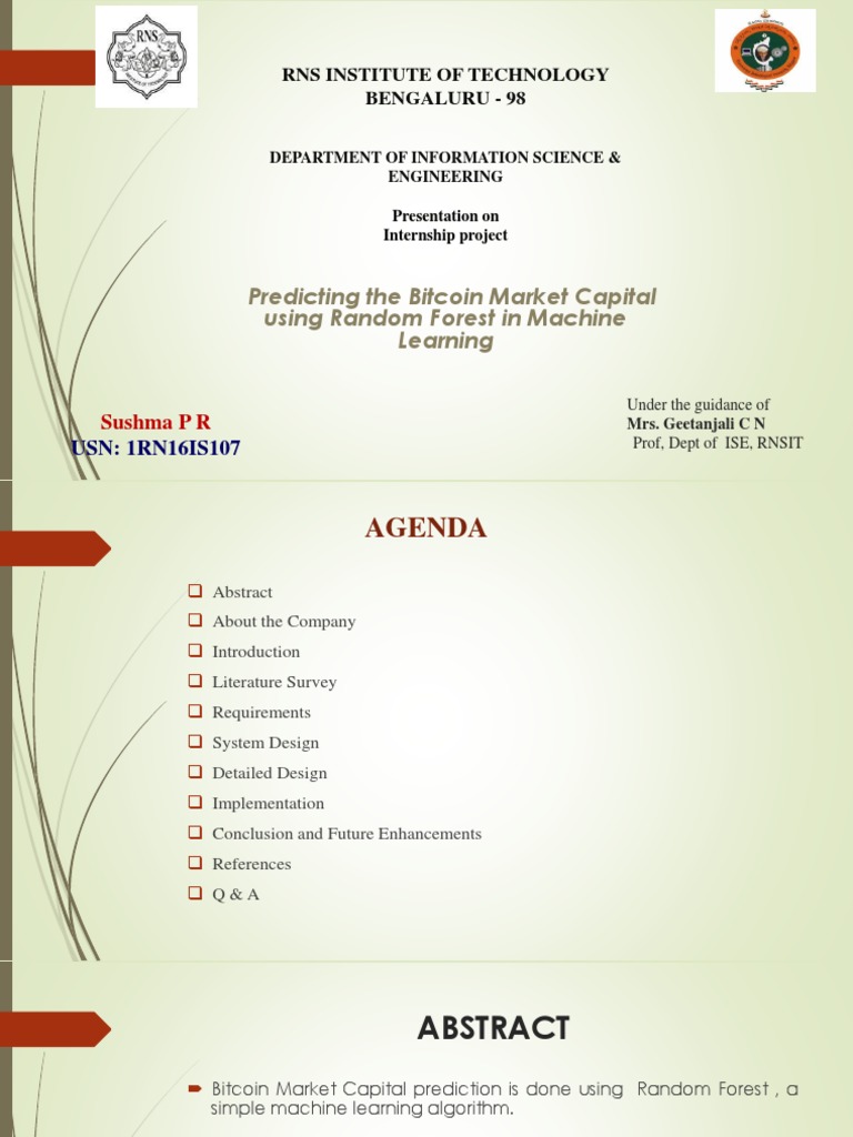 Bitcoin Market Forecast for Investors | PDF | Machine Learning | Prediction