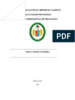 Neo Conductismo: Universidad Nacional Hermilio Valdizán Facultad de Psicología Escuela Profesional de Psicología