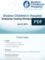 Boston Children's Hospital: Enterprise Costing Workgroup Meeting