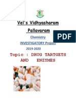 Vel's Vidhyasharam Pallavaram: Topic: Drug Tartgets and Enzymes