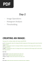 Image Operations - Histogram Analysis - Thresholding