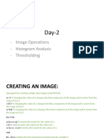 Image Operations - Histogram Analysis - Thresholding