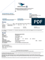 Electronic Ticket Receipt: Itinerary