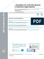 Comsol Simulation of A 2.45 GHZ Electron Cyclotron Resonance Argon Plasma