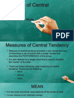 Tendency: Measures of Central
