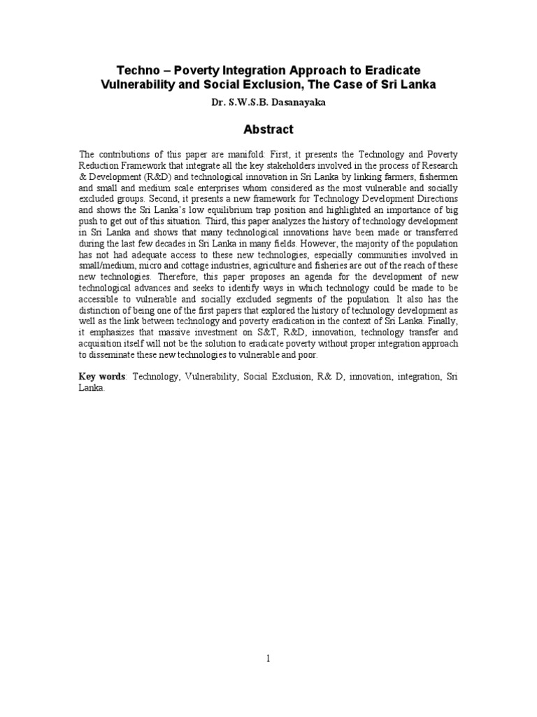 Technology and Economic Development Lecture 2008 ...