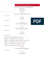 Arts. 1º 28: Índice Sistemático Do Código Penal Militar