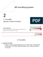 MINE 485 Cave Mining Systems: 2.1 Caveability Appendix I: Numerical Analysis