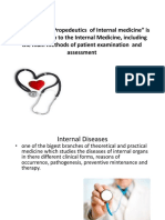 01 - The Subject "Internal Medicine Propedeutics"