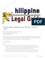 Philippine Legal Guide - Tax Case Digest - British American Tobacco V Camacho 20 PDF