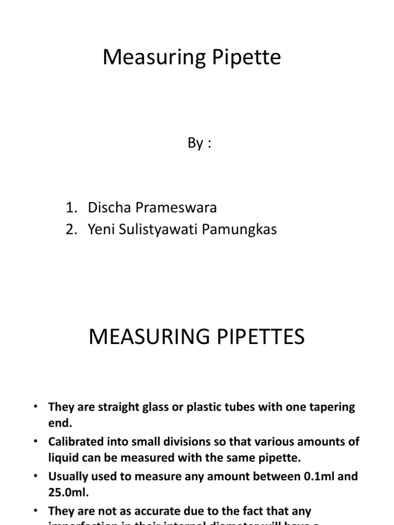 Measuring Pipette PDF