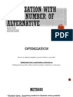 Optimization With Small Number of Alternatives