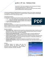 Radiação Solar e Efeito de Estufa