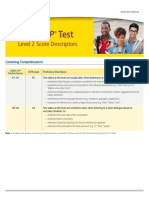 Toefl Itp: ® Level 2 Score Descriptors