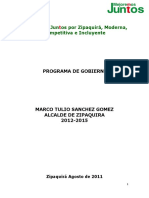 Zipaquira Programa de Gobierno Marco Tulio Sanchez