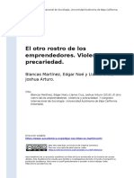 Blancas Martinez, Edgar Noe y Llanos (..) (2016) - El Otro Rostro de Los Emprendedores. Violencia y Precariedad