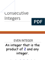 Consecutive Integers - Number Theory