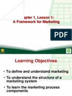 Chapter 1, Lesson 1: A Framework For Marketing