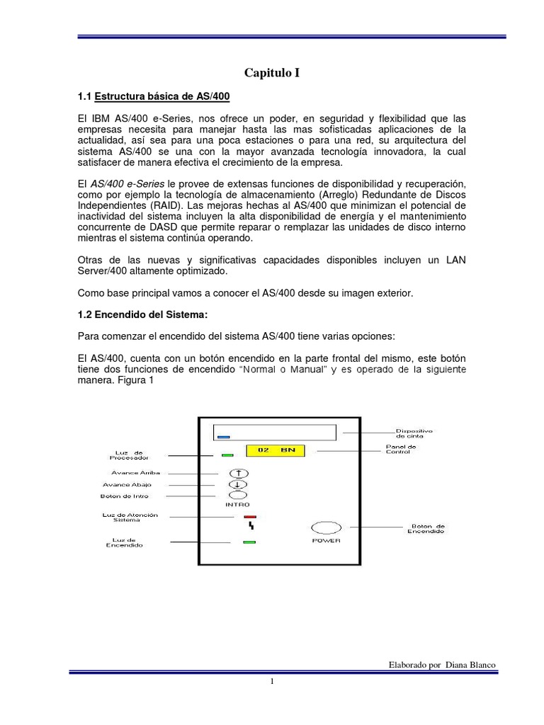 Introducción al Sistema AS/400 | PDF | Sistema operativo | Archivo de ...