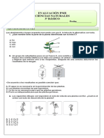 Evaluación Pme Ciencias 3° Basico Ii Semestre