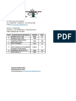 Lista de Materiales - Rectificado