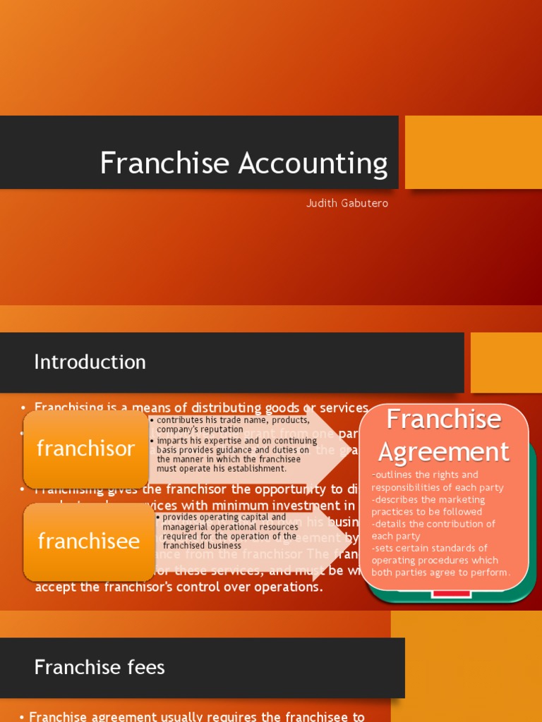 Franchise Fee Accounting Overview | PDF | Franchising | Revenue