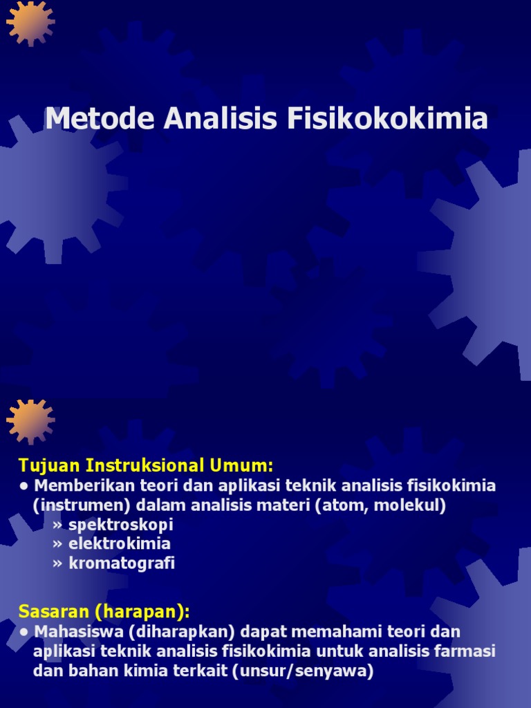 Metode Analisis Fisikokimia untuk Farmasi | PDF