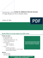 Customer Centricity To Address Social Issues: A Case Study On HIV in South Africa