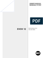 Evox 12: Owner Manual Manuale D'Uso