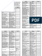 Lista de palabras homónimas 6°grado