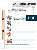 Writing Clinic Complex Sentences Fun Activities Games - 5033