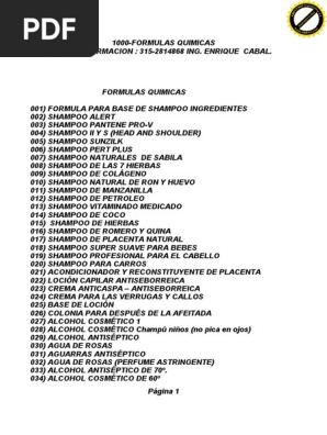 1000 Formulas Quimicas Unlocked Pintar Jabon