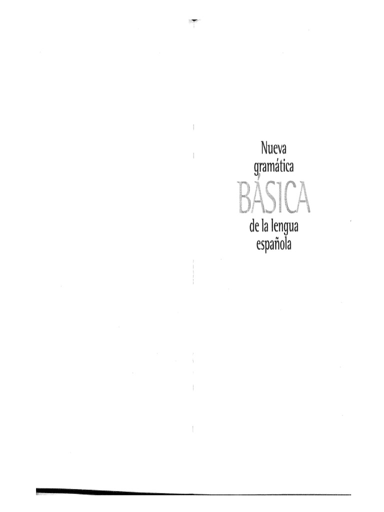 RAE - Nueva Gramatica Basica de La Lengua Española PDF | PDF