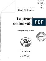 Carl Schmitt - La Tiranía de Los Valores