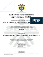 El Servicio Nacional de Aprendizaje SENA: Andres Giovanny Garcia Ramirez