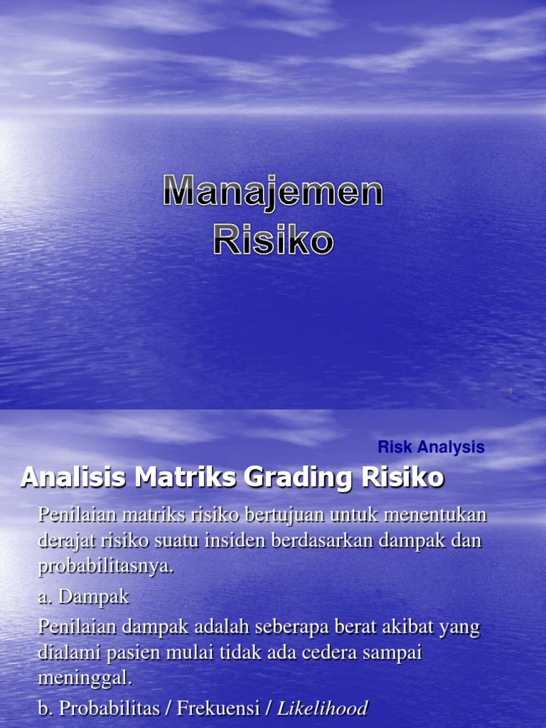 Analisis Matriks Risiko Kesehatan | PDF