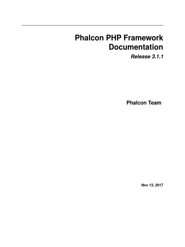 Phalcon PHP Framework Documentation | PDF | PHP | Apache HTTP Server