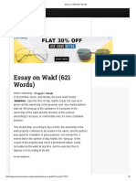 Essay On Wakf (621 Words) : Navigation