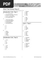 Progress Test Answer Keys B | PDF | Clothing | Foods