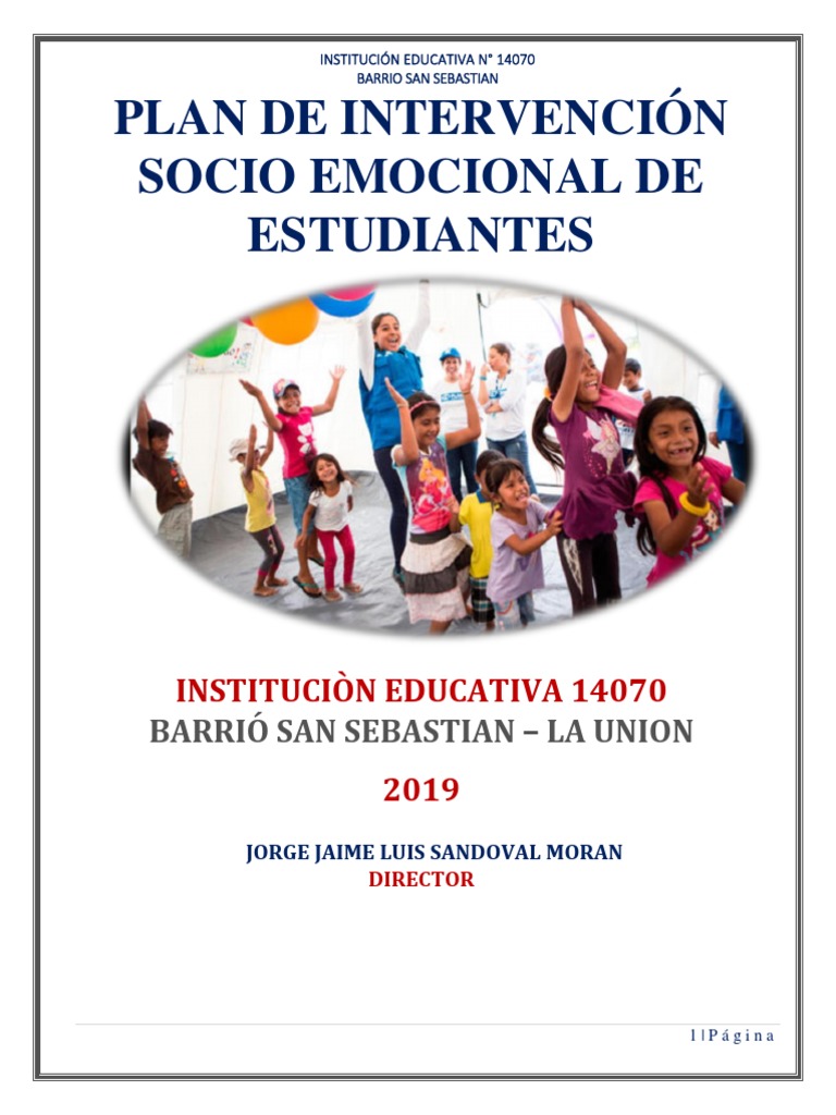 Plan de Intervención Socioemocional | PDF | Las emociones | Temor