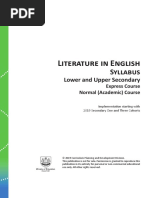 2019 Literature in English Syllabus (Lower and Upper Secondary)