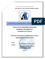 Desarrollo Empresarial "Drone Huachanito": "Facultad de Ingeniería Industrial Sistemas E Informática "