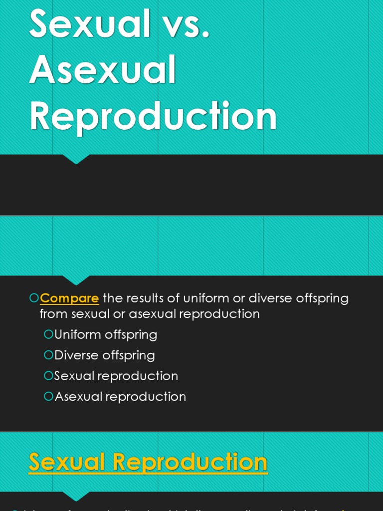 Asexual Vs Sexual Reproduction Biology Diagrams